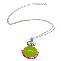 گردنبند نقره زنانه نگین دار 25766 mkh