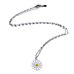 گردنبند نقره زنانه گل 25228 mlz