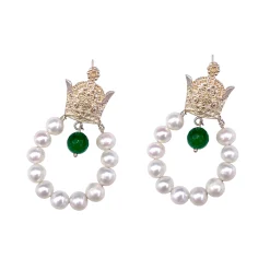 گوشواره نقره زنانه نگین دار zgn 14449