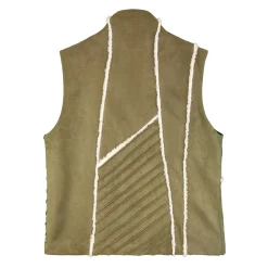 جلیقه تدی زنانه زیتونی sng 26252