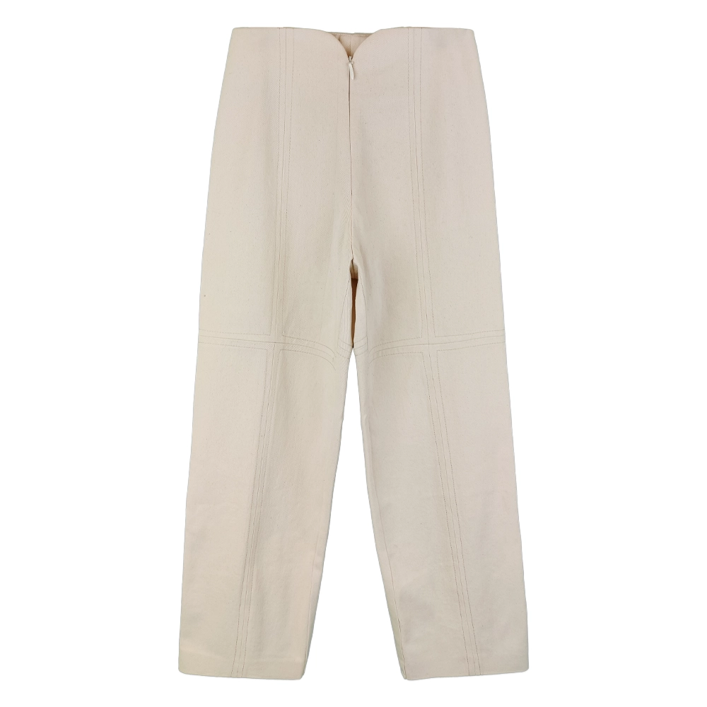 شلوار جین زنانه پلاس سفید 26291 hrb