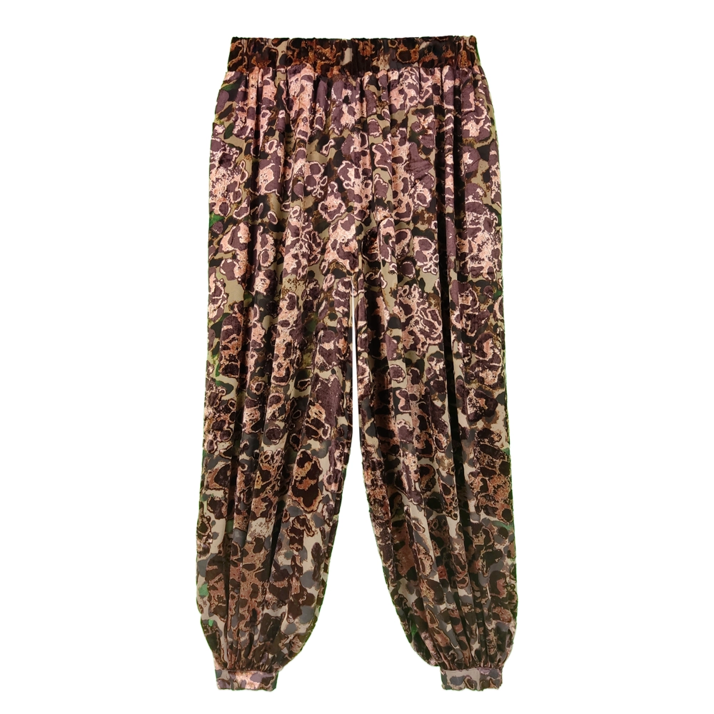 شلوار پلنگی حریر زنانه مخمل nzy 26303