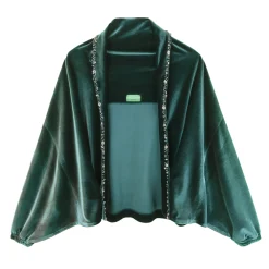 شنل مخمل زنانه سبز mon 26289