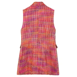 پیراهن شانل زنانه صورتی 2693 mki