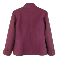 کت فوتر زنانه زرشکی کوتاه zmm 26324