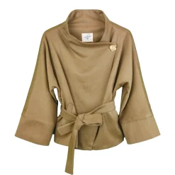 کت فوتر زنانه قهوه ای ngh 25556